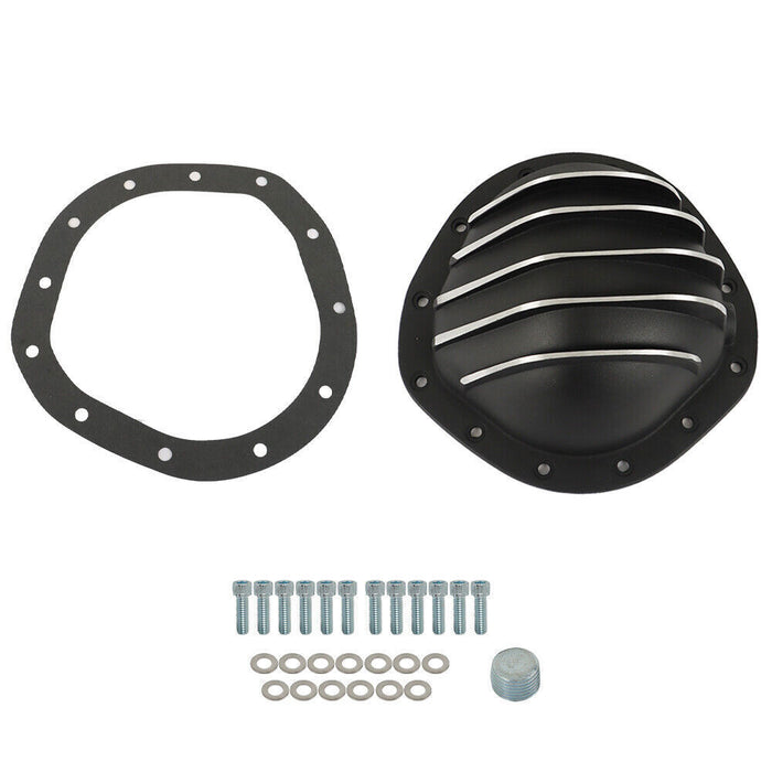 DURAFORCE 12 Bolt Black Aluminum Differential Rear End Cover For Chevy C10 8.75"