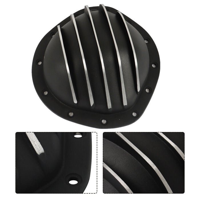 DURAFORCE 12 Bolt Black Aluminum Differential Rear End Cover For Chevy C10 8.75"