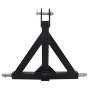 DURAFORCE 3 Point 2'' Black Trailer Receiver Hitch Tow Drawbar Category 1 Tractor Adapter