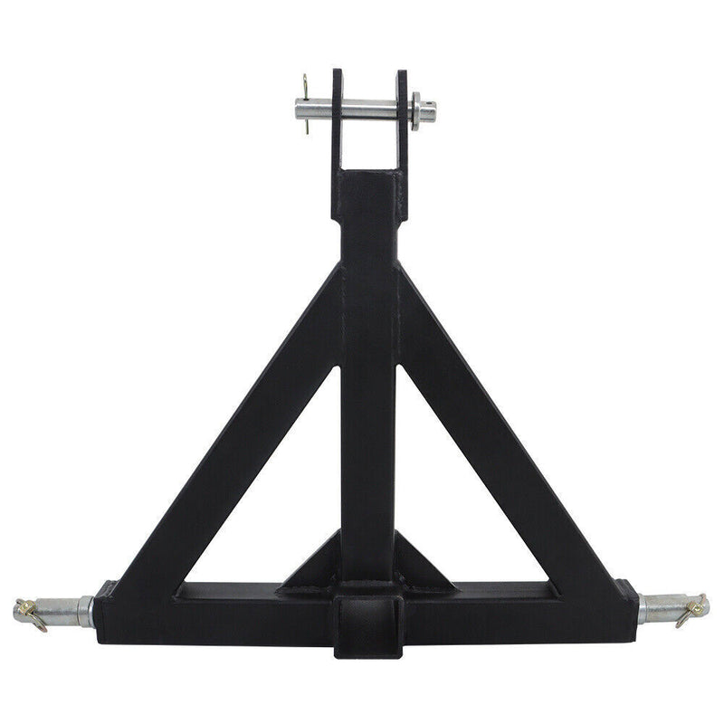 DURAFORCE 3 Point 2'' Black Trailer Receiver Hitch Tow Drawbar Category 1 Tractor Adapter