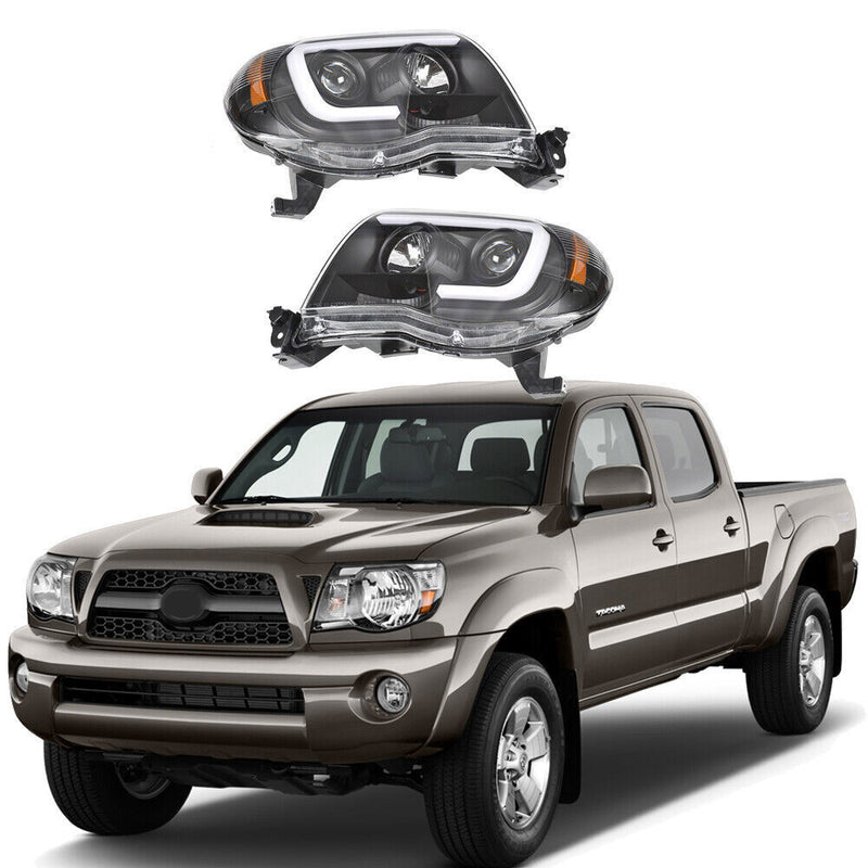 DURAFORCE Right+Left Headlights For 2005-2011 Toyota Tacoma LED Projector Factory