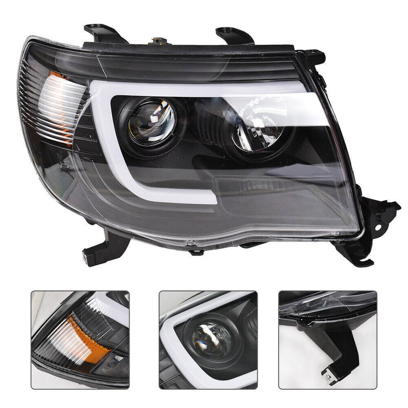 DURAFORCE Right+Left Headlights For 2005-2011 Toyota Tacoma LED Projector Factory