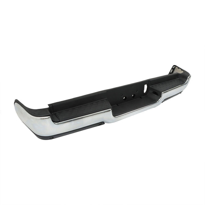 DURAFORCE Rear Bumper W/Sensor Hole For RAM 1500 2019-2023 W/O Dual Exhaust Chrome