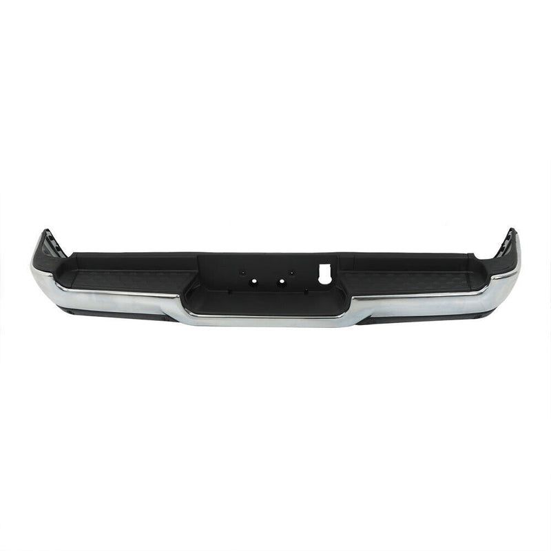 DURAFORCE Rear Bumper W/Sensor Hole For RAM 1500 2019-2023 W/O Dual Exhaust Chrome