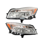 DURAFORCE Left+Right Headlight For 2011-2013 Buick Regal Halogen Headlamp Chrome