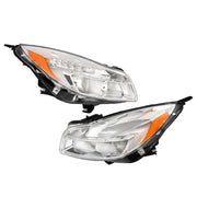 DURAFORCE Left+Right Headlight For 2011-2013 Buick Regal Halogen Headlamp Chrome