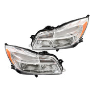 DURAFORCE Left+Right Headlight For 2011-2013 Buick Regal Halogen Headlamp Chrome