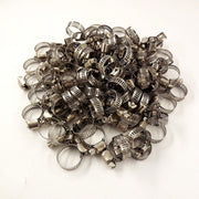 DURAFORCE 1/2"-3/4" 100 x Adjustable Stainless Steel Drive Hose Clamps Fuel Line Worm Clip