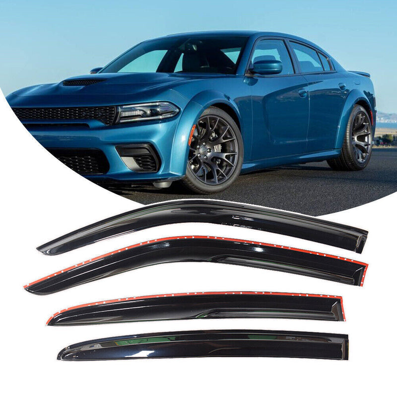 DURAFORCE Window Visors For 2011-2020 Dodge Charger Sun Rain Guard Deflectors