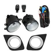 DURAFORCE Bumper Chrome Fog Lights For 2009-2012 Toyota RAV4 w/ Wiring & Switch