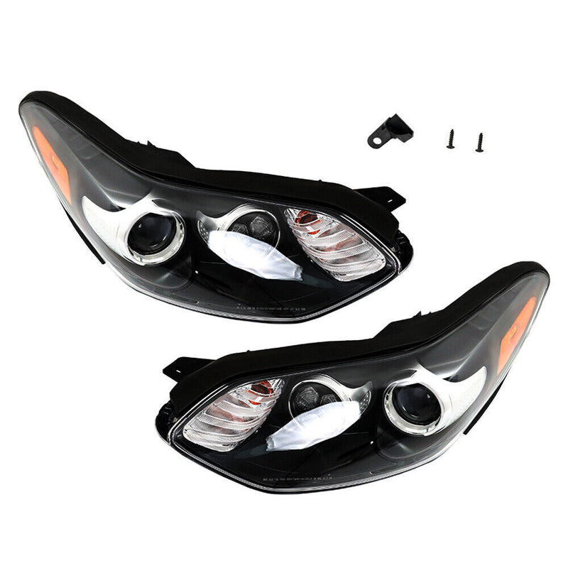 DURAFORCE Left+Right Side Headlight For 2017-2019 Kia Sportage Halogen w/LED DRL