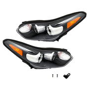 DURAFORCE Left+Right Side Headlight For 2017-2019 Kia Sportage Halogen w/LED DRL