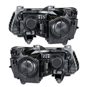 DURAFORCE Right&Left Headlight For 2011-2014 Chrysler 300 Halogen Black Clear Lens