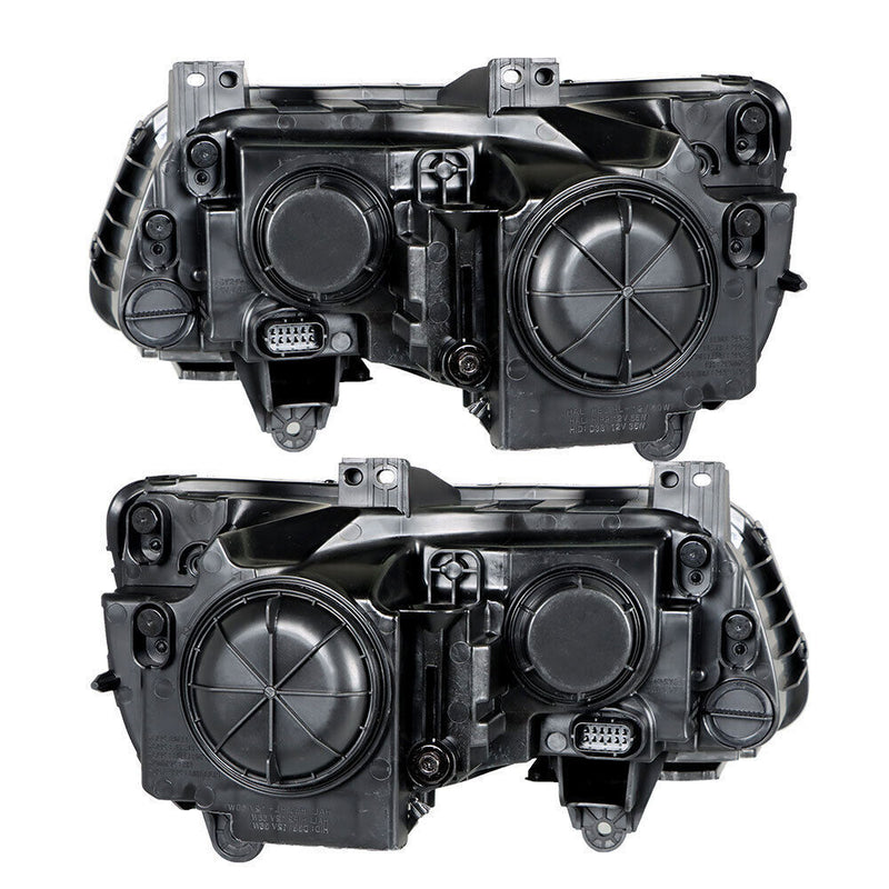 DURAFORCE Right&Left Headlight For 2011-2014 Chrysler 300 Halogen Black Clear Lens