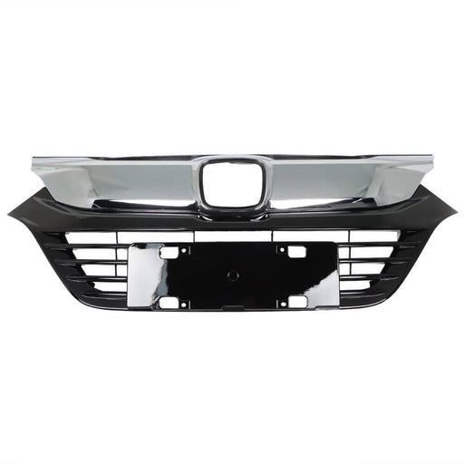 DURAFORCE Front Bumper Grille For 2019-2021 Honda Hrv Hr-v W/ Black Chrome Plastic