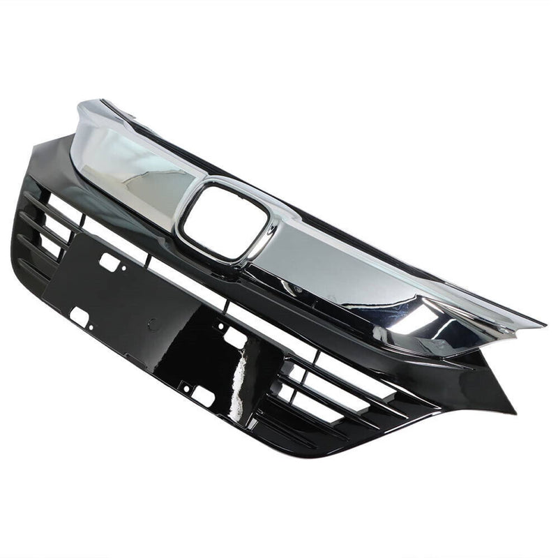 DURAFORCE Front Bumper Grille For 2019-2021 Honda Hrv Hr-v W/ Black Chrome Plastic