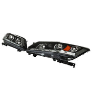 DURAFORCE Right+Left Side Headlight For 2013-2015 Honda Accord [Halogen] W/LED DRL