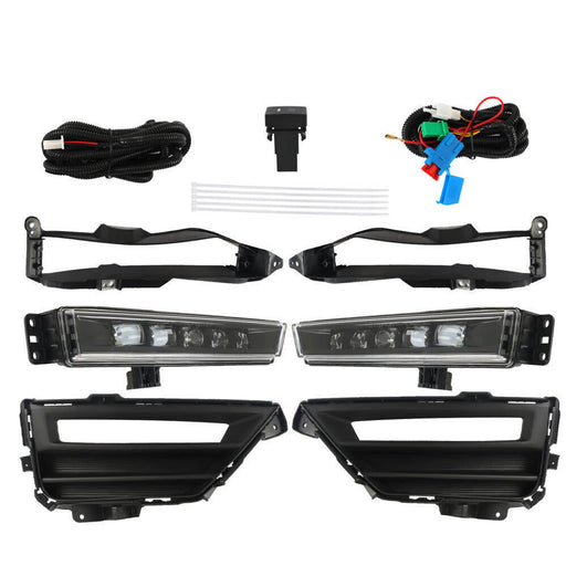 DURAFORCE Left+Right Fog Lights For 20-22 Honda CRV CR-V LED Bumper Lamps W/Wiring