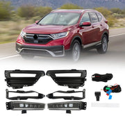 DURAFORCE Left+Right Fog Lights For 20-22 Honda CRV CR-V LED Bumper Lamps W/Wiring