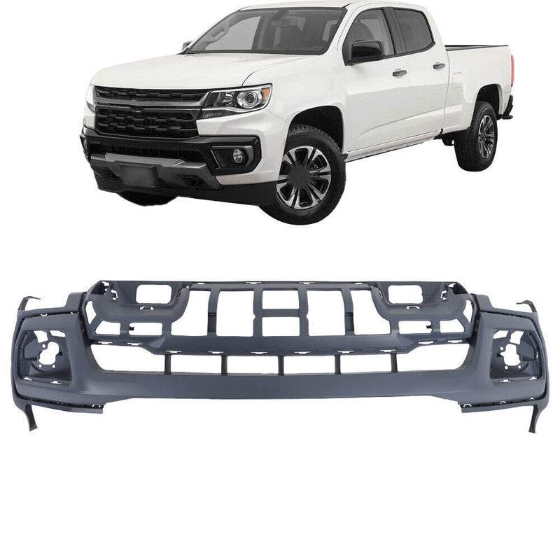 DURAFORCE Front Bumper Cover For 21-22 Chevrolet Chevy Colorado w/o Tow Hook Hole