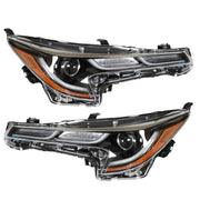 DURAFORCE Left+Right Headlight For 2020-2021 Toyota Corolla SE XSE LED Black