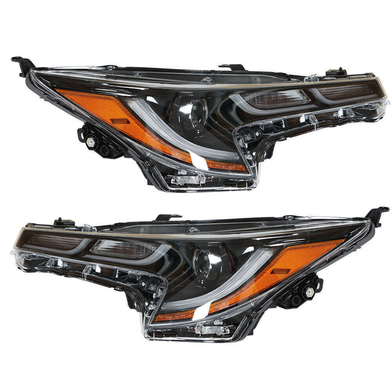 DURAFORCE Left+Right Headlight For 2020-2021 Toyota Corolla SE XSE LED Black