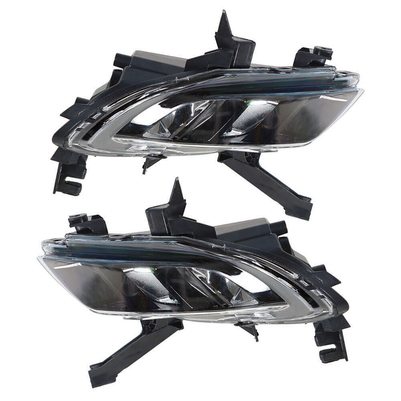 DURAFORCE Left+Right Bumper Clear Fog Lights Fit For 2016-2019 Nissan Maxima Black