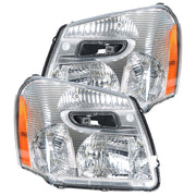 DURAFORCE Right&Left Headlights For 2005-2009 Chevy Equinox Chrome Clear Projector