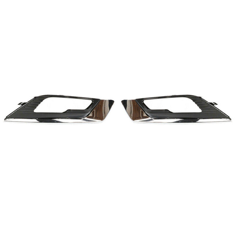 DURAFORCE Fog Light Lamp Cover Bezel For 2017-2018 Ford Fusion LH+RH Side Chrome