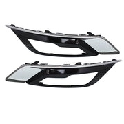 DURAFORCE Fog Light Lamp Cover Bezel For 2017-2018 Ford Fusion LH+RH Side Chrome