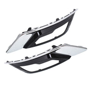DURAFORCE Fog Light Lamp Cover Bezel For 2017-2018 Ford Fusion LH+RH Side Chrome