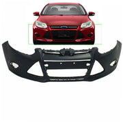 DURAFORCE Front Bumper Cover For 2012-2014 Ford Focus Sedan W/ Tow Hole Primered
