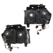 DURAFORCE Left+Right Headlight For 2005-2007 Jeep Grand Cherokee Halogen Chrome