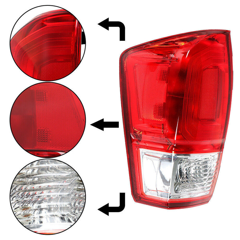DURAFORCE Rear Left Side Tail Light Brake Lamp For 2016-2019 Tacoma SR SR5 Halogen
