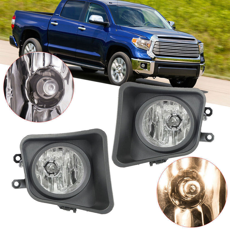 DURAFORCE Left+Right Fog Lights For 2014-2021 Toyota Tundra Bumper Lamps W/Switch