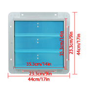 DURAFORCE Shutter Exhaust Fan 14 Inch Aluminum High Speed Wall Mounted Greenhouse Garage