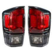 DURAFORCE Rear Tail Lights Lamp For 2016-2021 Toyota Tacoma Black Bezel RH+LH