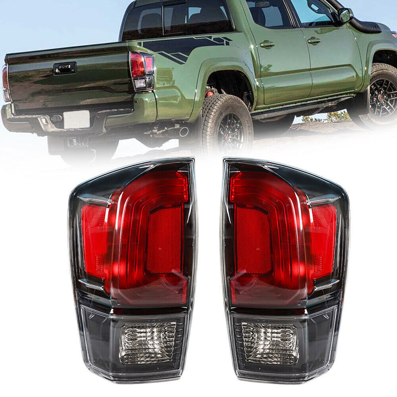 DURAFORCE Rear Tail Lights Lamp For 2016-2021 Toyota Tacoma Black Bezel RH+LH