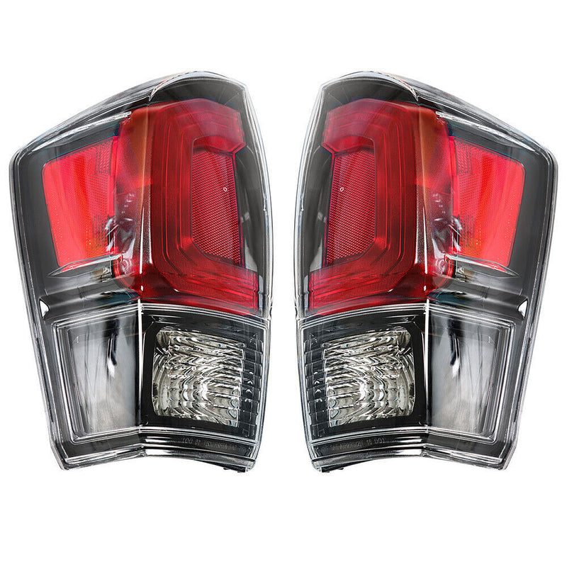 DURAFORCE Rear Tail Lights Lamp For 2016-2021 Toyota Tacoma Black Bezel RH+LH
