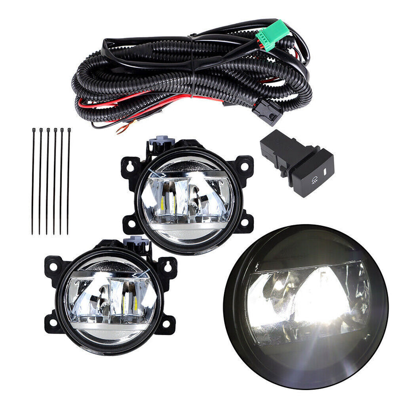 DURAFORCE Left+Right LED Fog Lights For 2017-2021 Honda Civic Sedan W/Cable Switch
