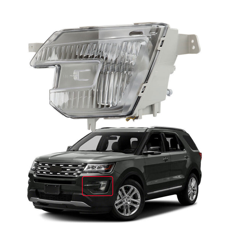 DURAFORCE Left Side LED Front Fog Light For 2016-2017 Ford Explorer Driving Lamp