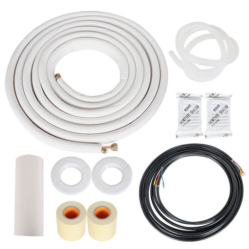 DURAFORCE 25 Feet Install Kit Fit For Mini Split Heat Pump Systems 1/4" - 3/8" Dia. New