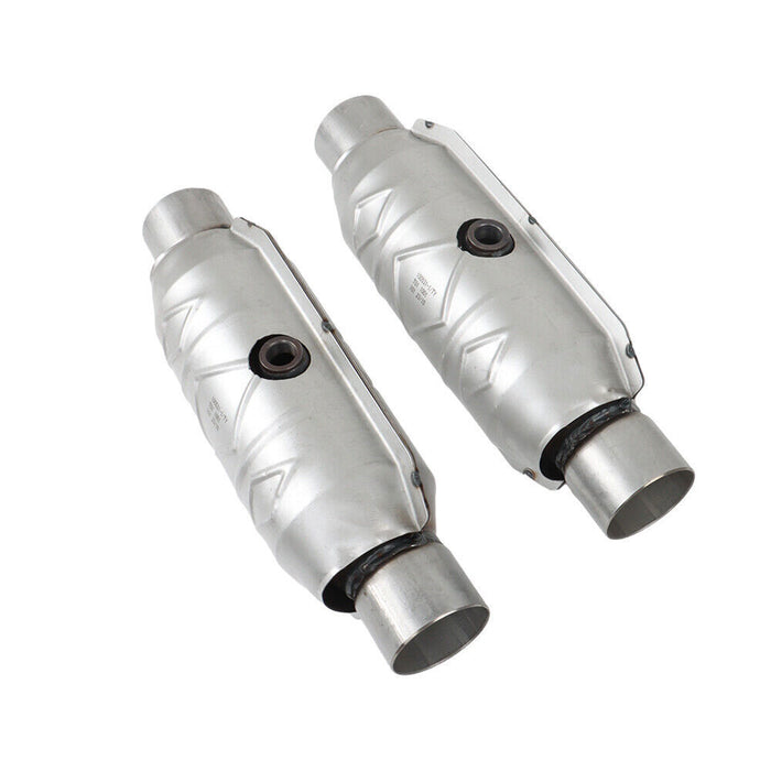 DURAFORCE 2Pcs 2.5" Inlet & Outlet Catalytic Converter For Ford F150 4.6L 5.4L V8