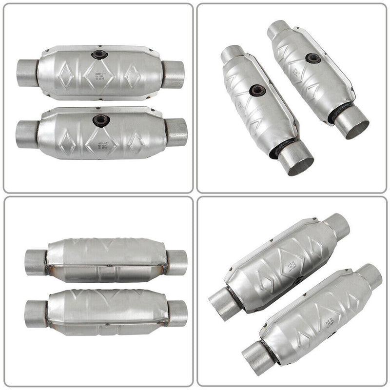 DURAFORCE 2Pcs 2.5" Inlet & Outlet Catalytic Converter For Ford F150 4.6L 5.4L V8
