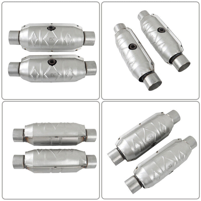 DURAFORCE 2Pcs 2.5" Inlet & Outlet Catalytic Converter For Ford F150 4.6L 5.4L V8