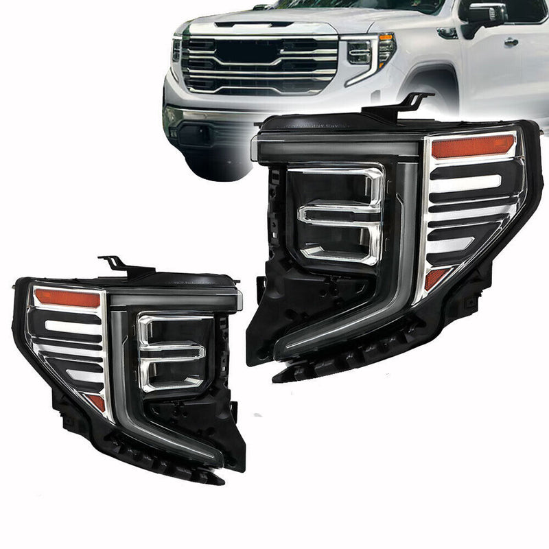 DURAFORCE Left+Right [Full LED] Headlight For 2022-2024 GMC Sierra 1500 SLT/Denali