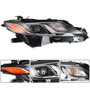 DURAFORCE Right Side Headlight For 2018-2022 Toyota Camry L LE SE Black Clear Lens