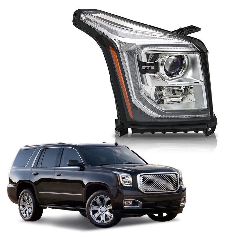 DURAFORCE Right RH Headlight Assembly For 2015-2017 GMC Yukon Halogen W/LED DRL