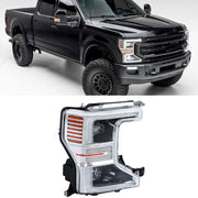 DURAFORCE Right Full LED Headlight For 2020-2022 Ford F250 SuperDuty Chrome Trim