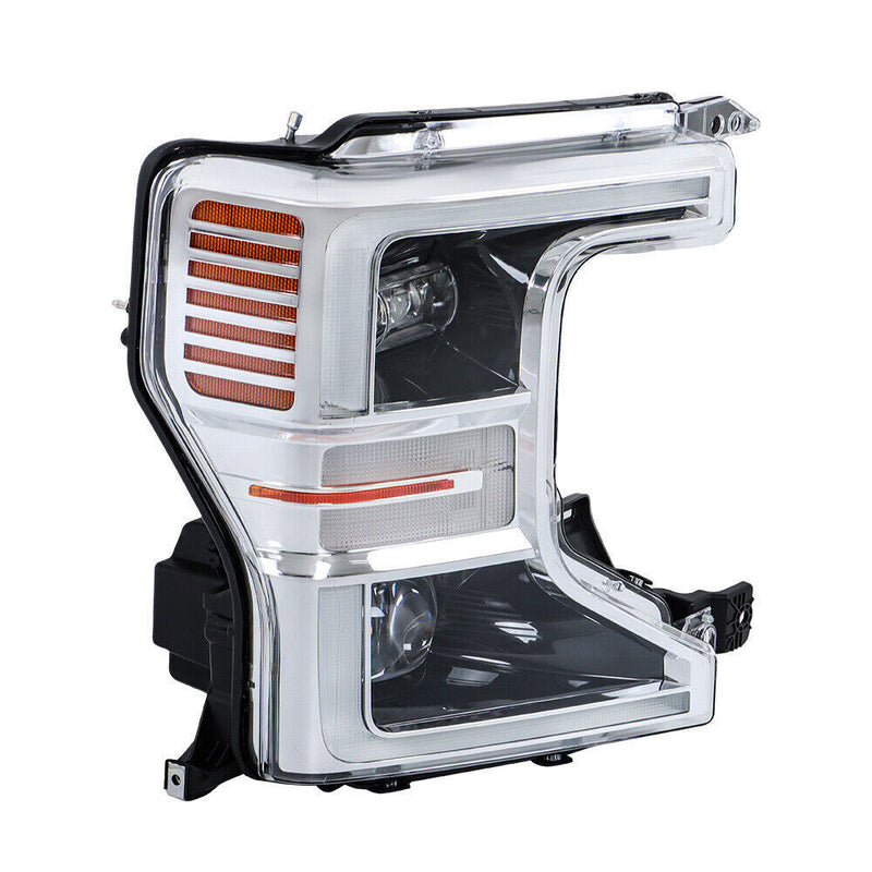 DURAFORCE Right Full LED Headlight For 2020-2022 Ford F250 SuperDuty Chrome Trim